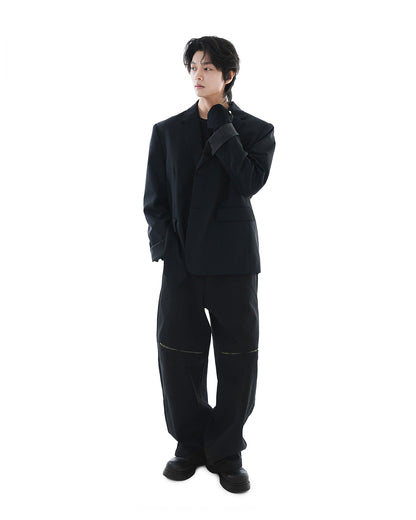Hidden Tone Cut Pants_Black
