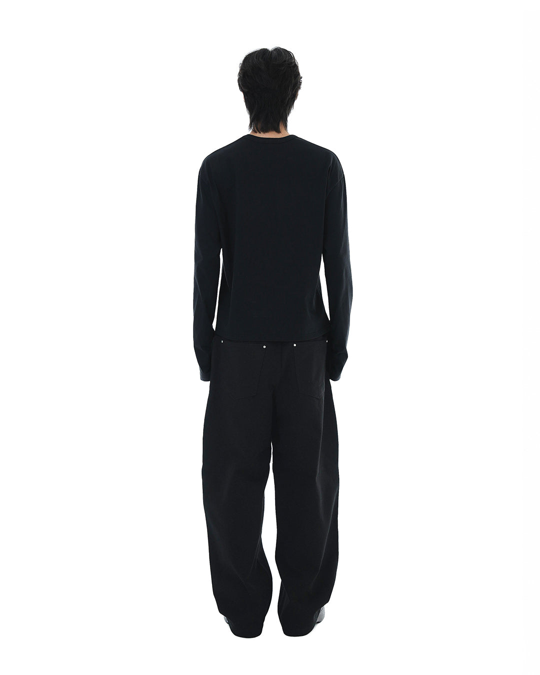 Hidden Tone Cut Pants_Black 