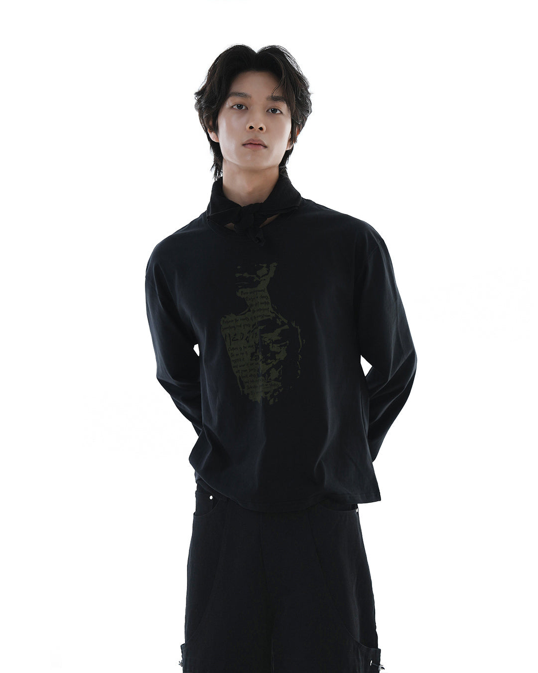 Cozy Bandana Muffler_Black 