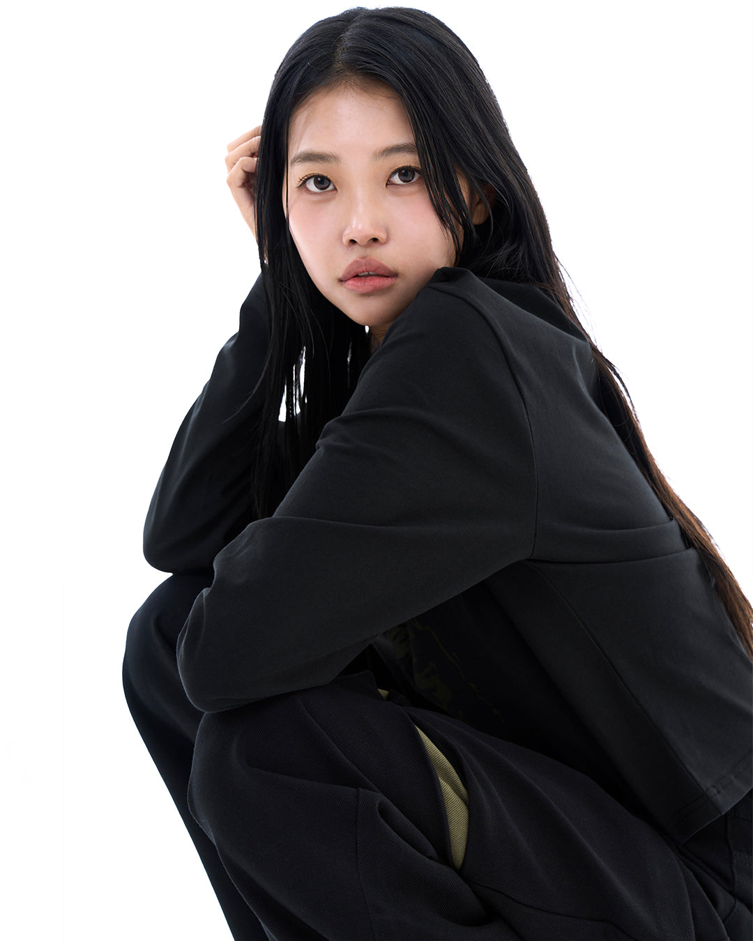 Hidden Tone Cut Pants_Black 