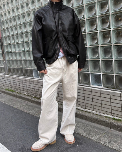 Glow Leather Blouson Jacket