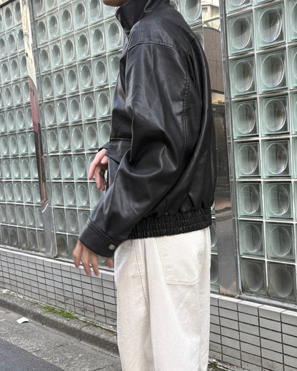 Glow Leather Blouson Jacket