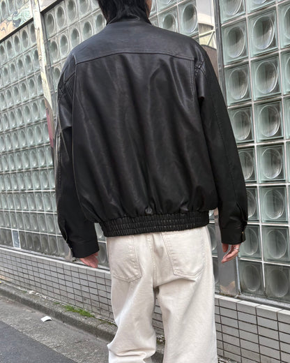 Glow Leather Blouson Jacket