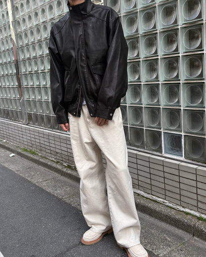Glow Leather Blouson Jacket