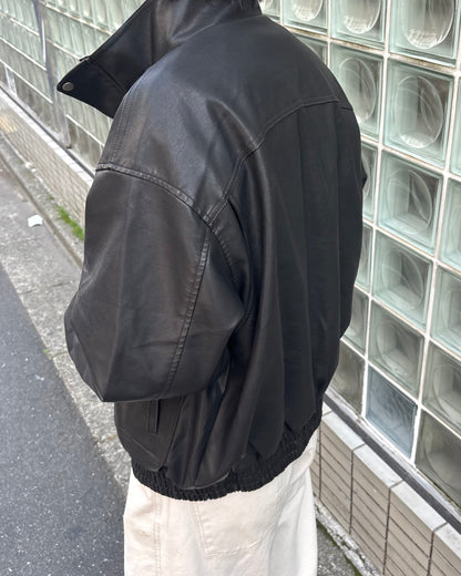 Glow Leather Blouson Jacket