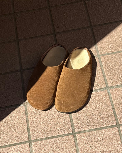 Italian Suede Leather Mule Sandals