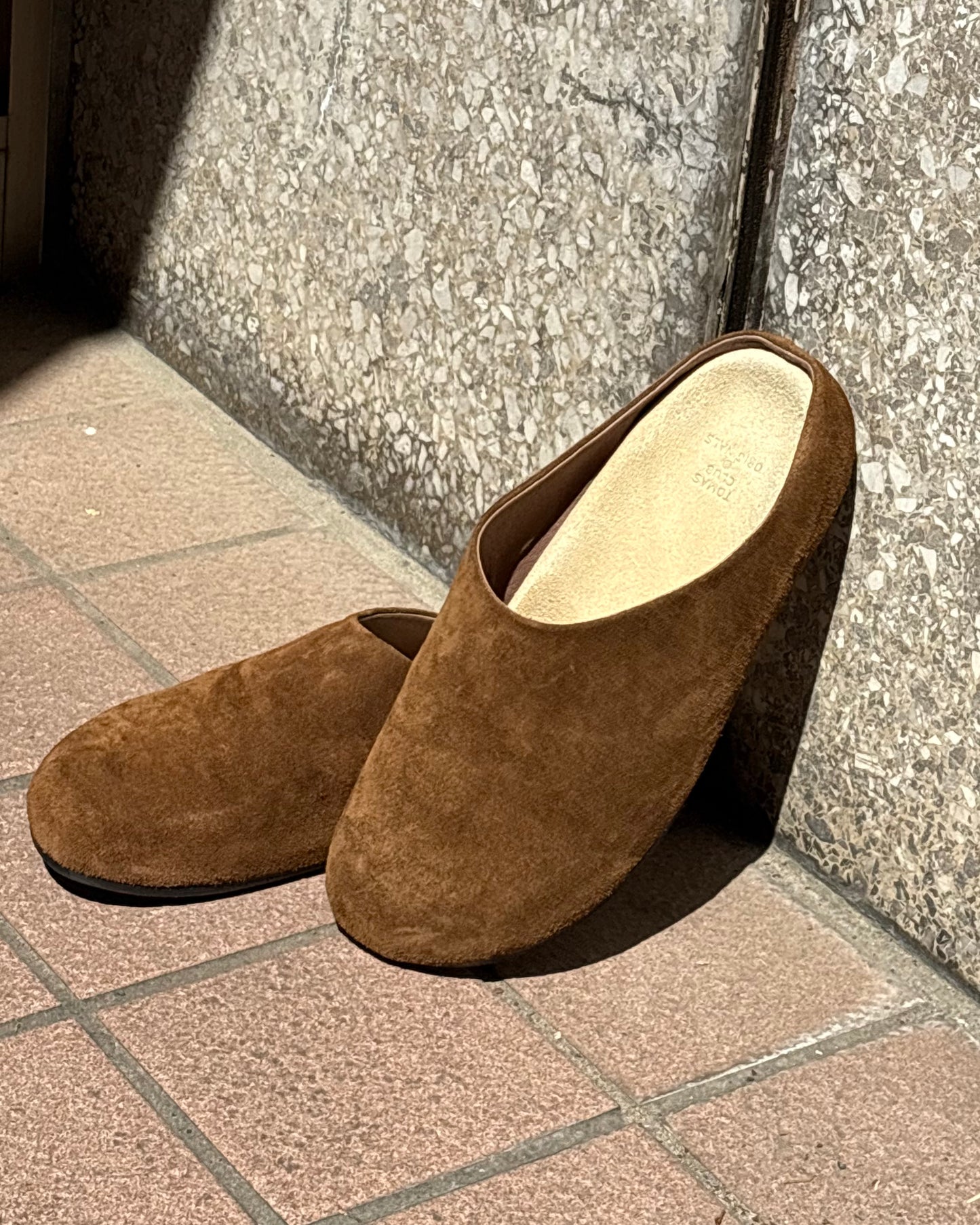 Italian Suede Leather Mule Sandals