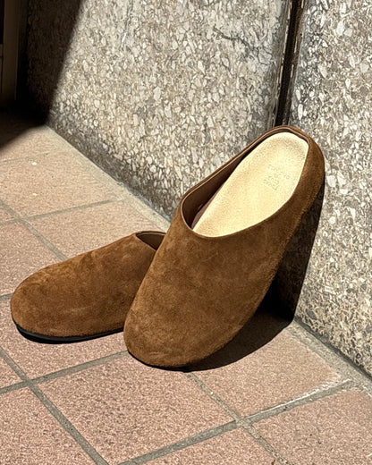 Italian Suede Leather Mule Sandals