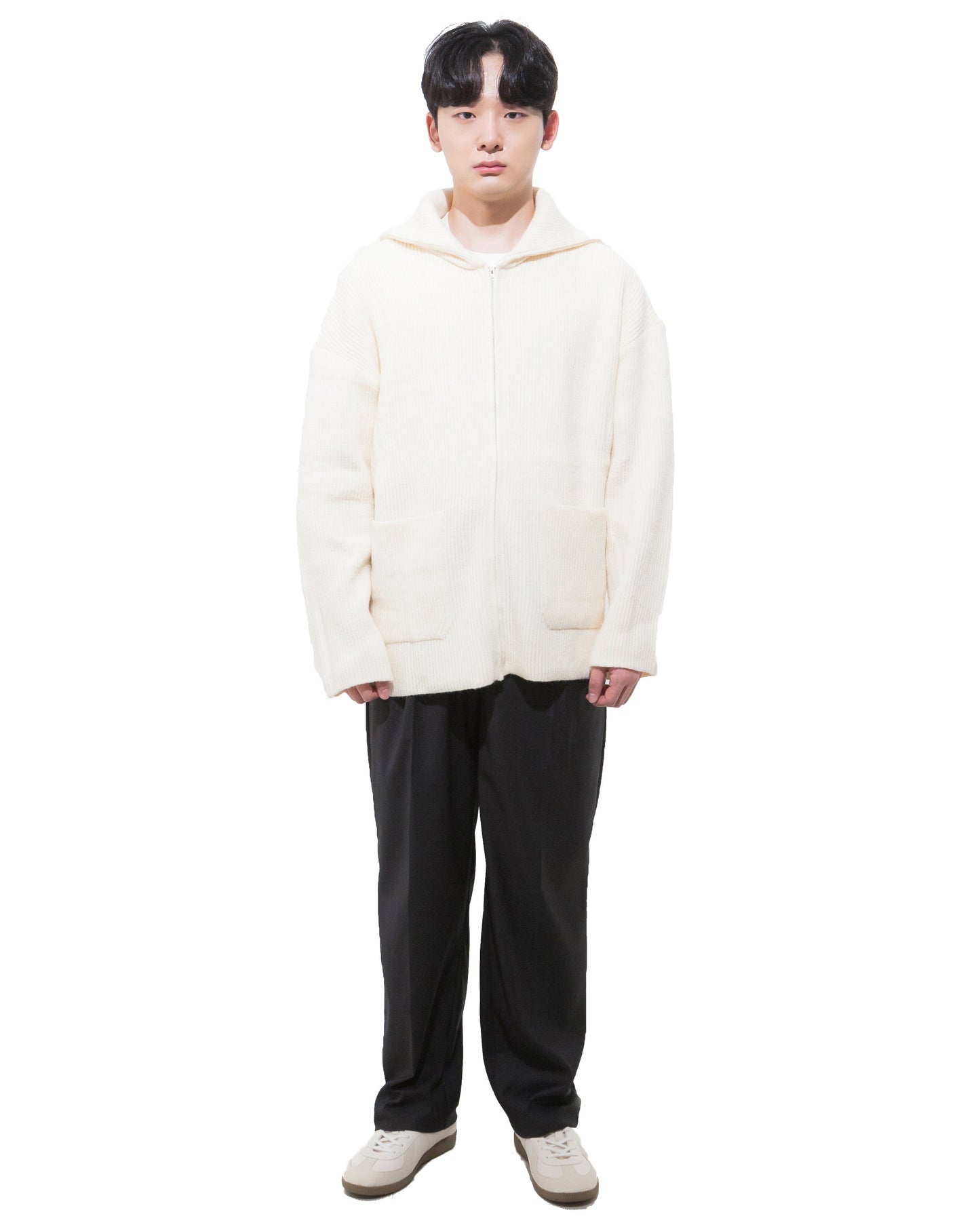 [Ready to ship] Longneck Drivers Knit-WHITE 