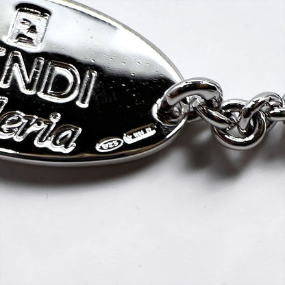 FENDI セレリア selleria シルバー チェーン ブレスレット 925 STERLING オーバル ロゴ プレート