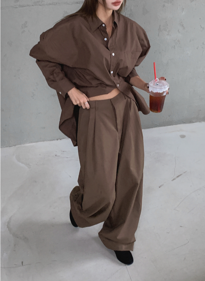 Balloon Wide Cotton Pants