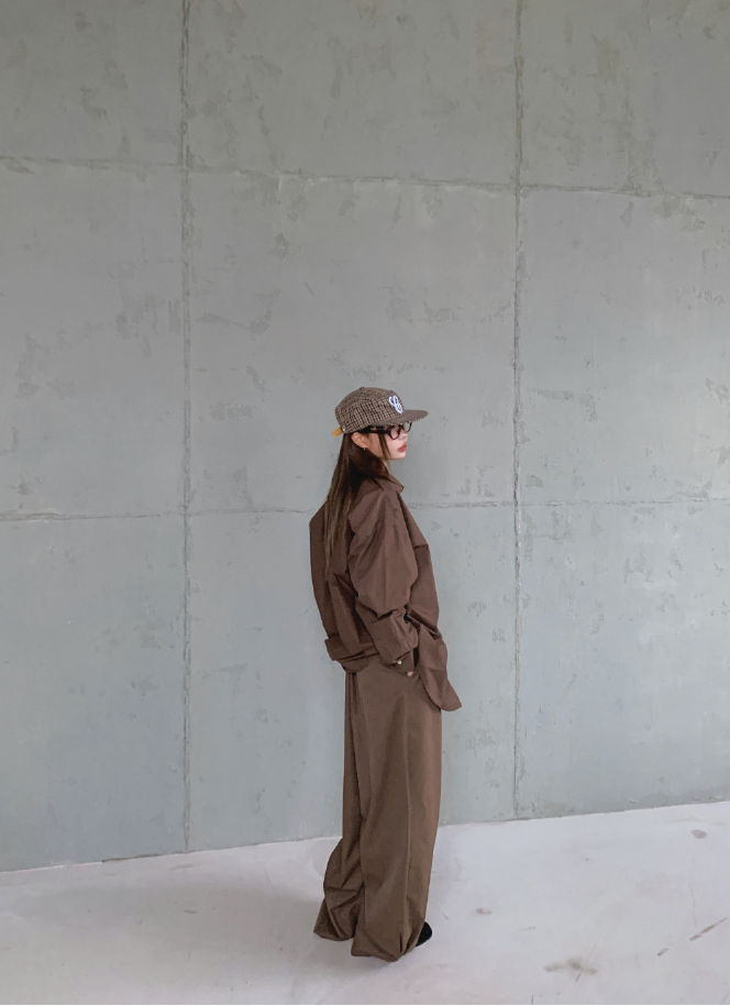 Balloon Wide Cotton Pants