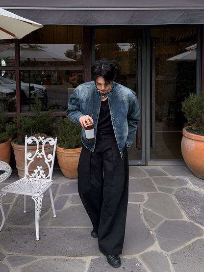 Neutral Wide Slacks