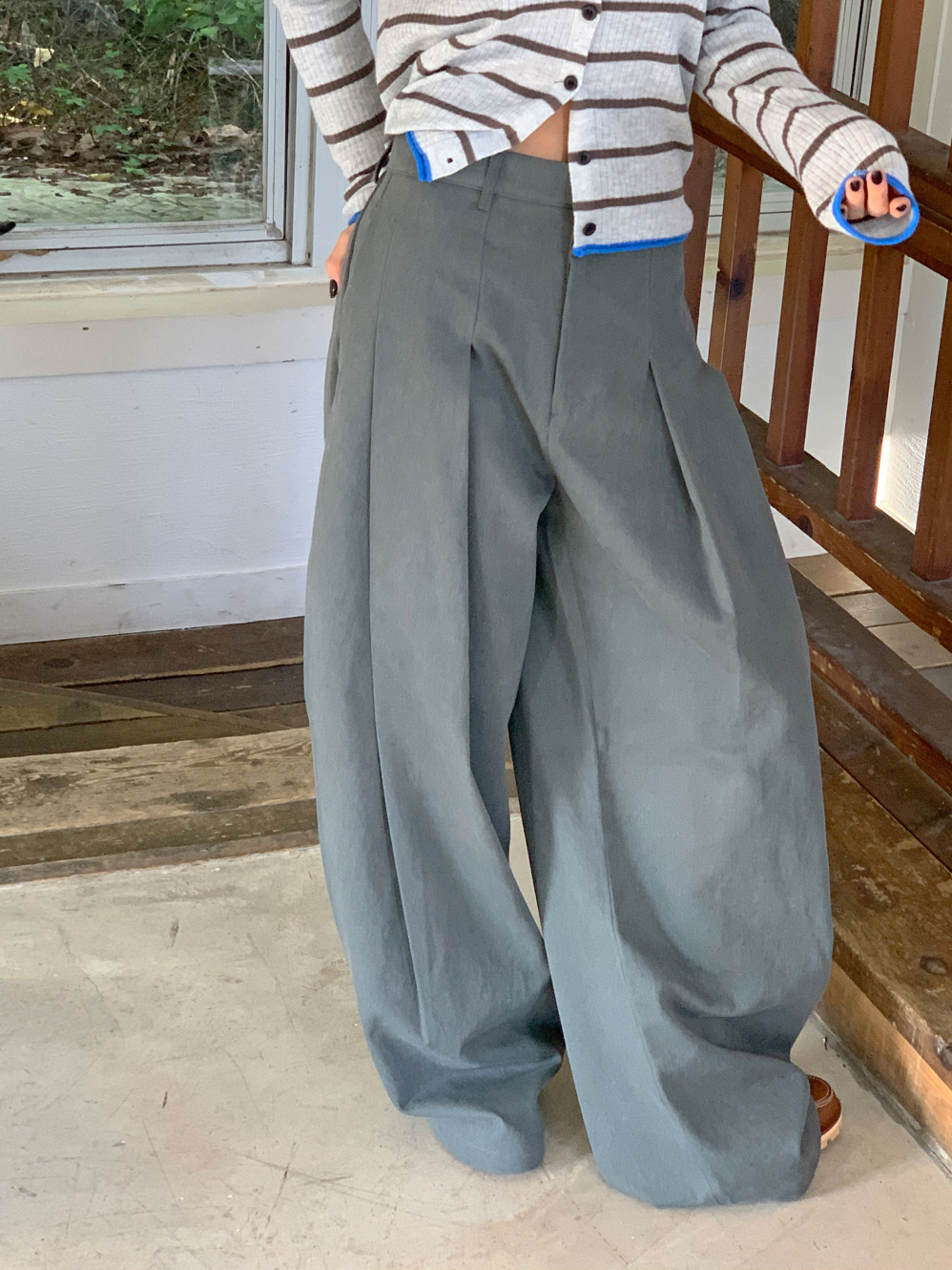 Neutral Wide Slacks