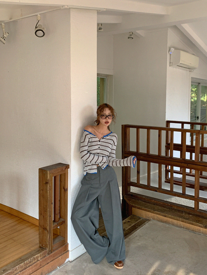 Neutral Wide Slacks