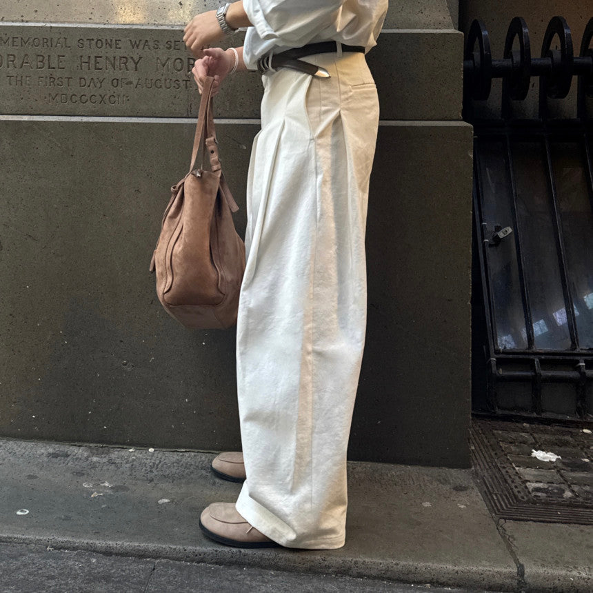 Neutral Wide Slacks