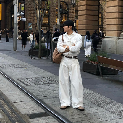 Neutral Wide Slacks