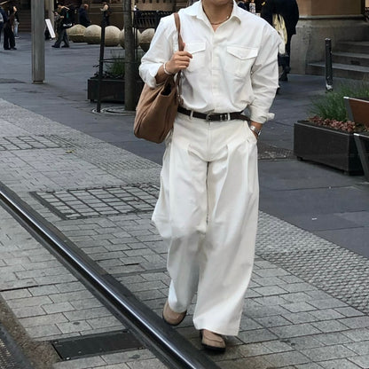 Neutral Wide Slacks