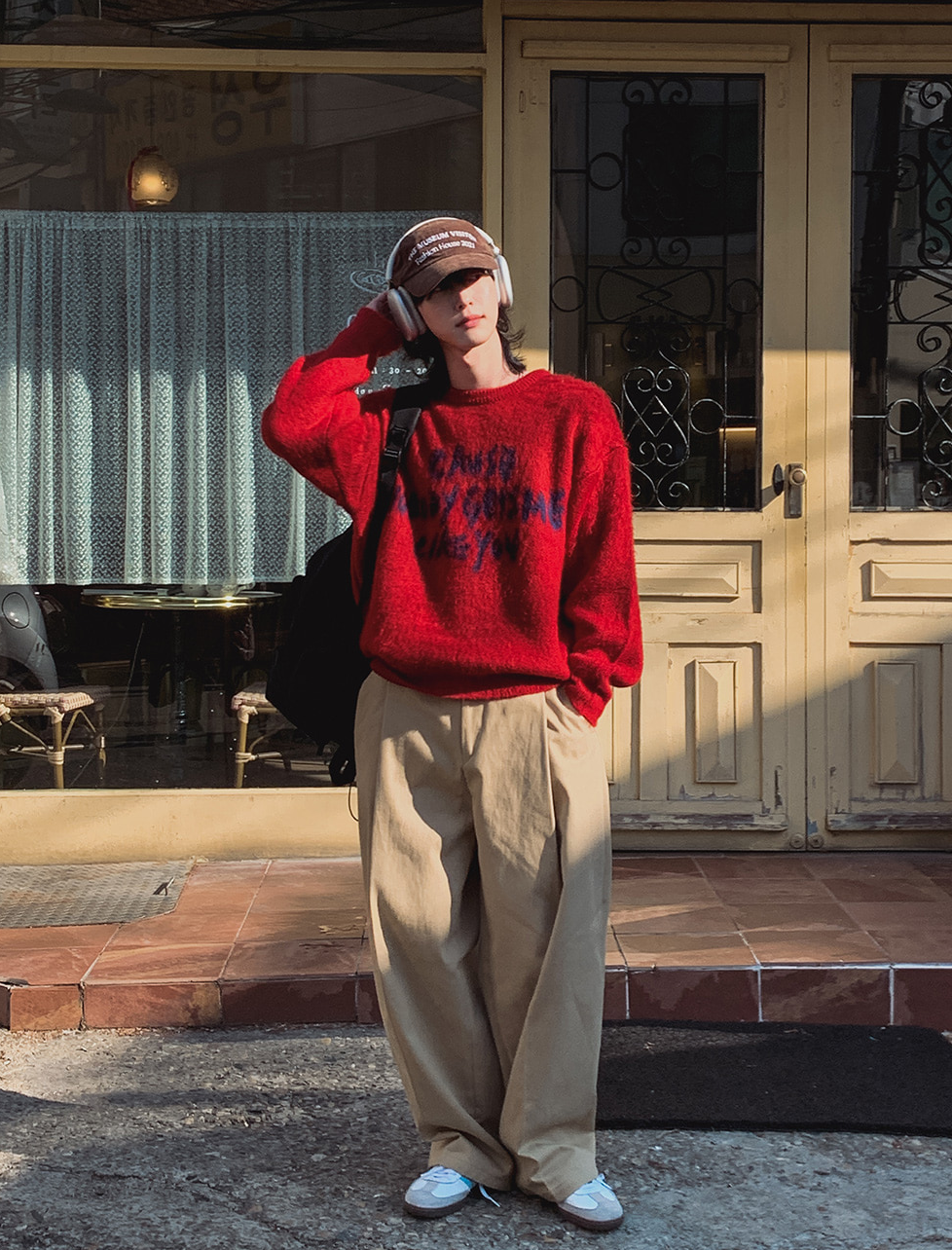 Soft Volume Tuck Wide Pants