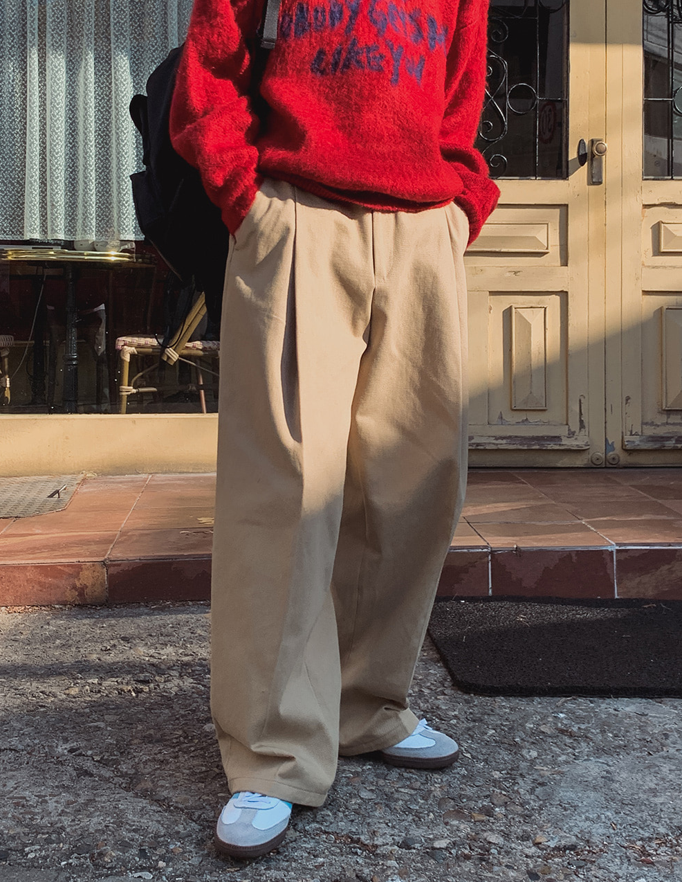 Soft Volume Tuck Wide Pants