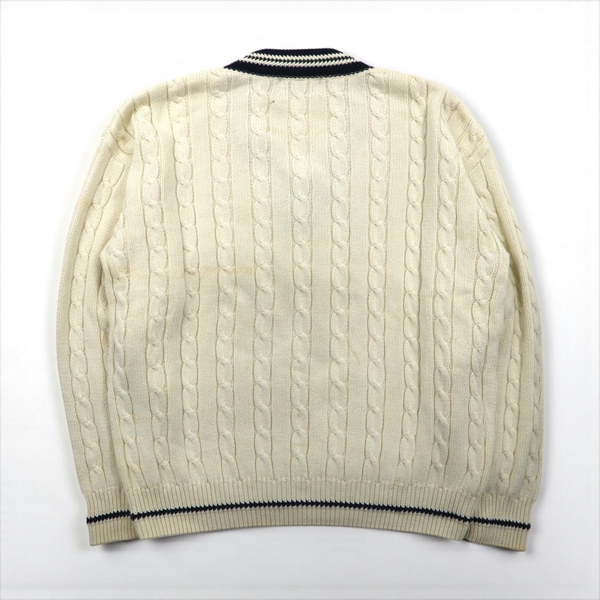 WOODS&GRAY 90s チルデンニット Vネック ホワイト 商品画像2/7