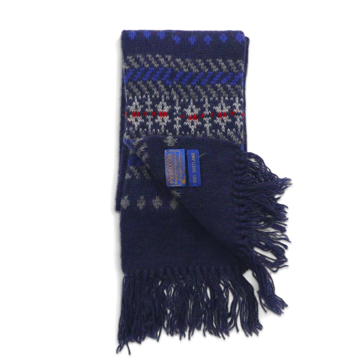 PENDLETON ノルディック ウールマフラー ネイビー 商品画像2/7