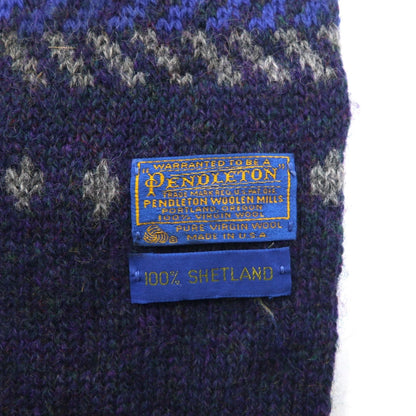 PENDLETON ノルディック ウールマフラー ネイビー 商品画像5/7