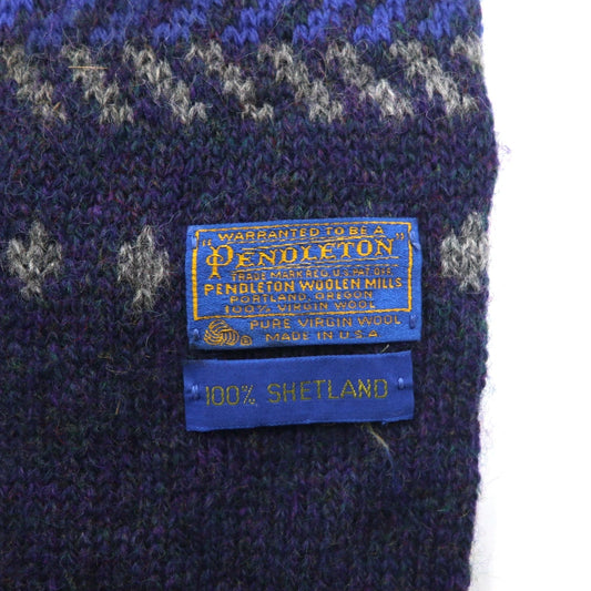 PENDLETON ノルディック ウールマフラー ネイビー 商品画像5/7