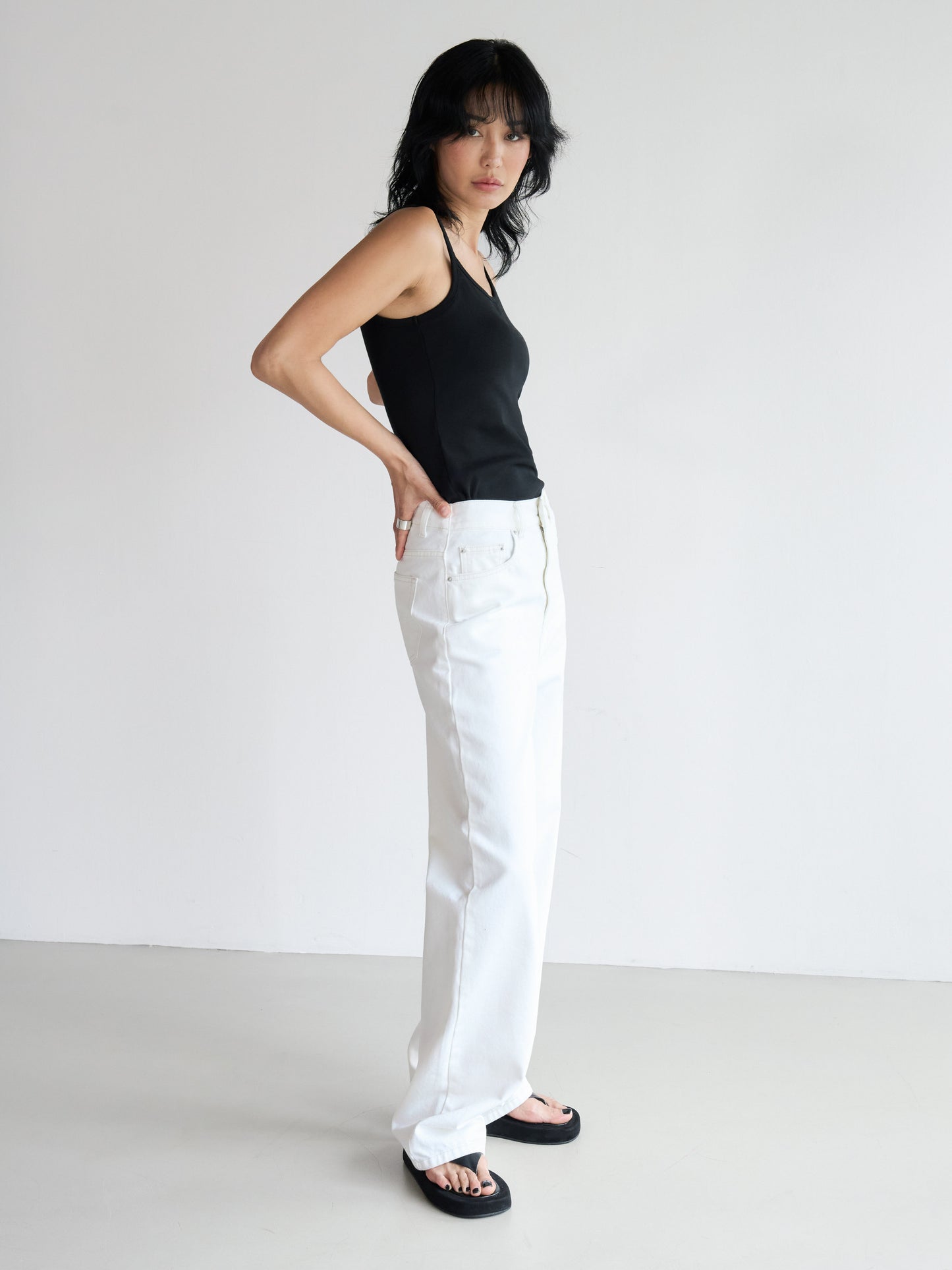 【MAGJAY】Straight Banding Denim