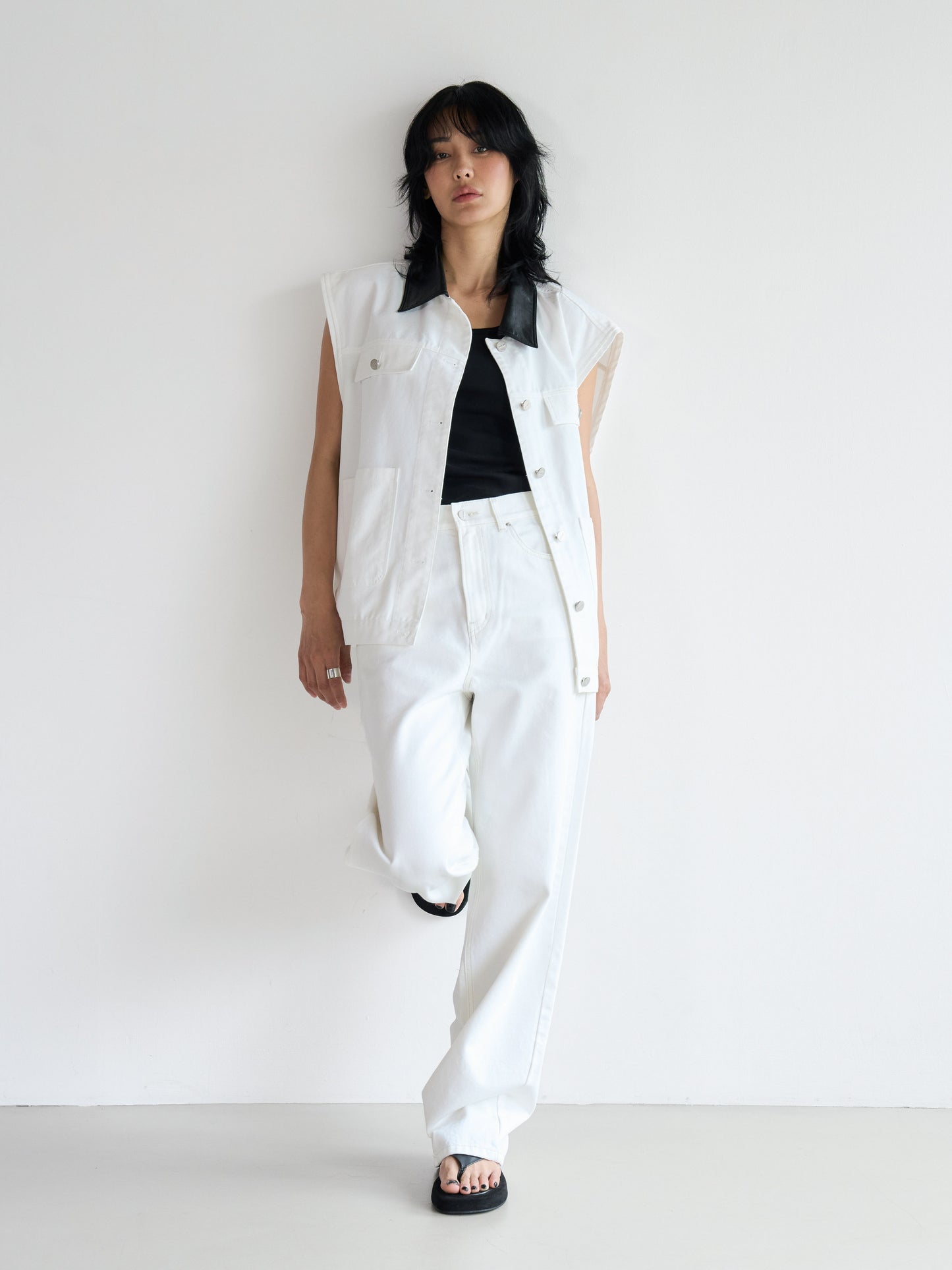 【MAGJAY】Straight Banding Denim