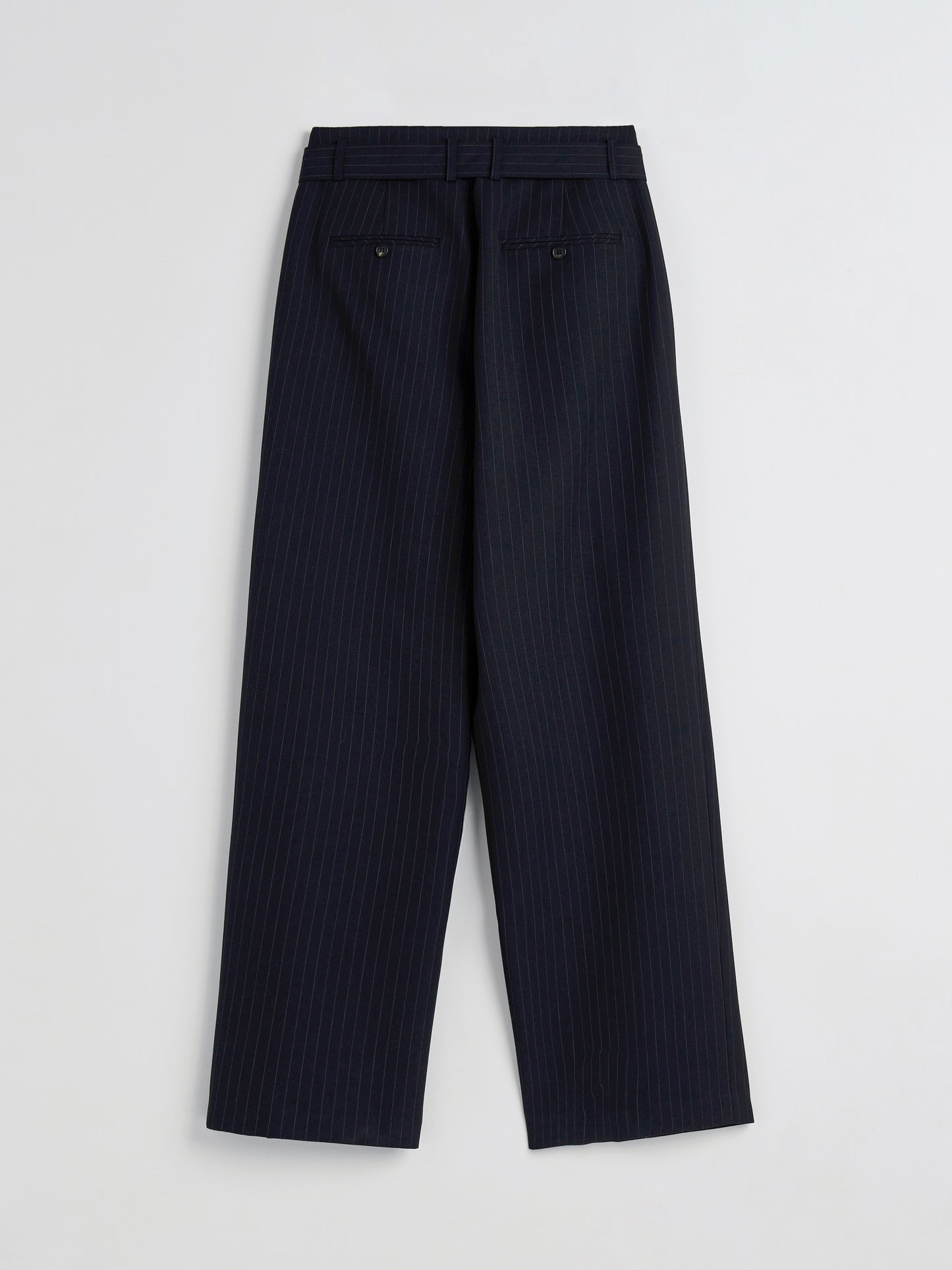 【MAGJAY】[Pluvi] Stripe Belted Trousers