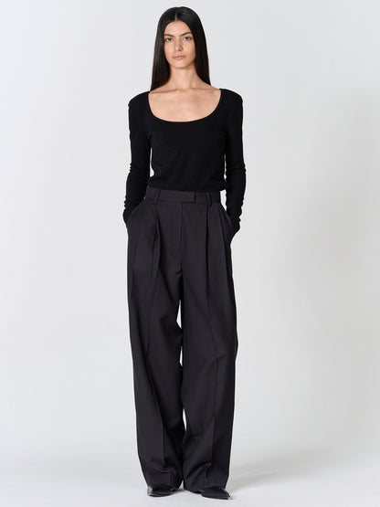 [MAGJAY] Solid Stripe Colorblock Tapered Trousers