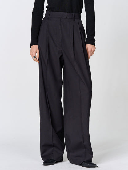 [MAGJAY] Solid Stripe Colorblock Tapered Trousers