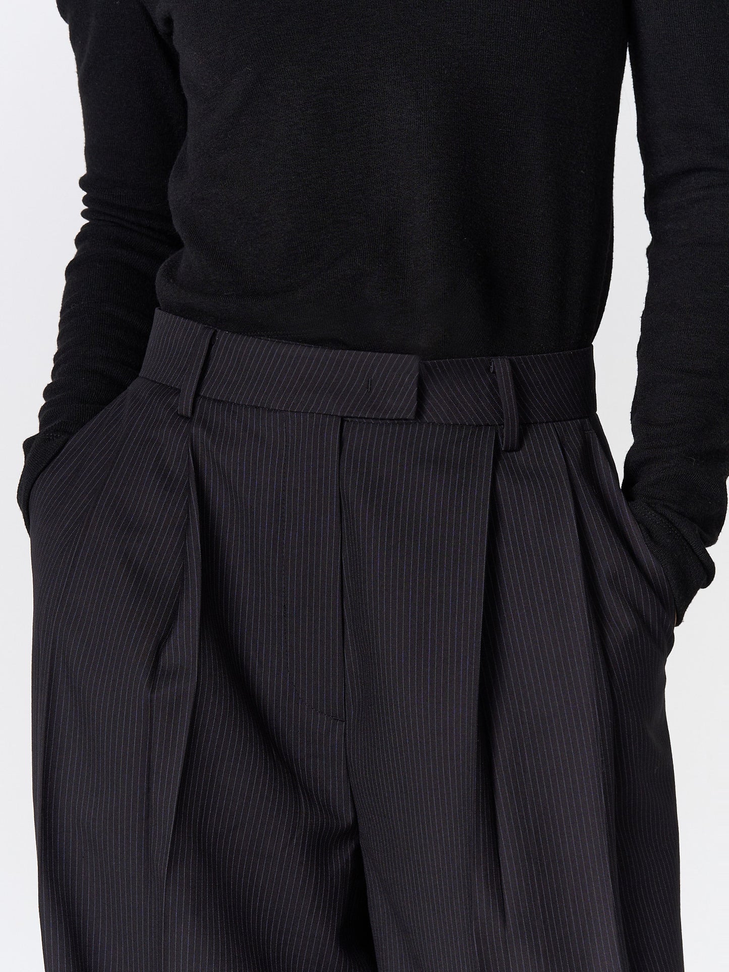 【MAGJAY】Solid Stripe Colorblock Tapered Trousers