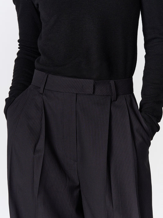 [MAGJAY] Solid Stripe Colorblock Tapered Trousers