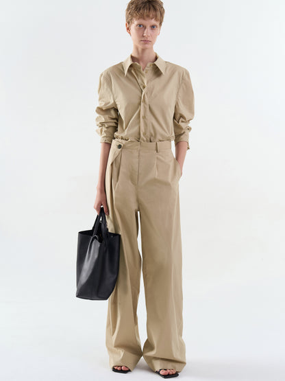 [MAGJAY][Plubi] Unbalanced Flap Trousers