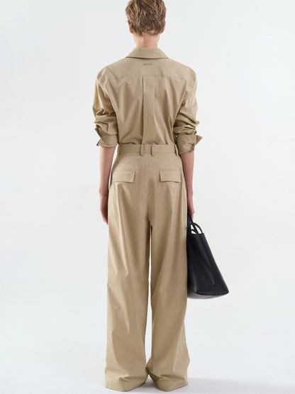 [MAGJAY][Plubi] Unbalanced Flap Trousers