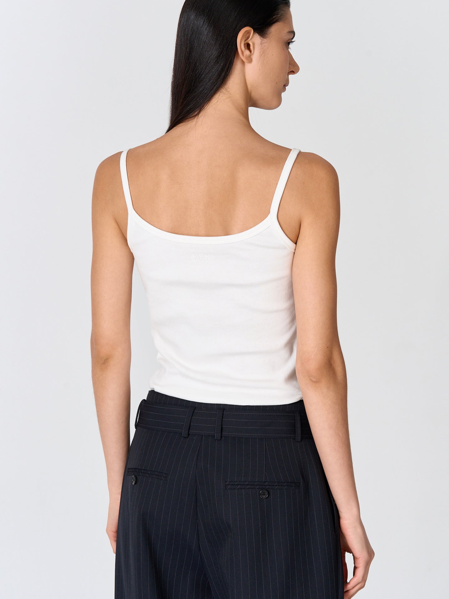 Cotton Fitted U-Neck Sleeveless Top 