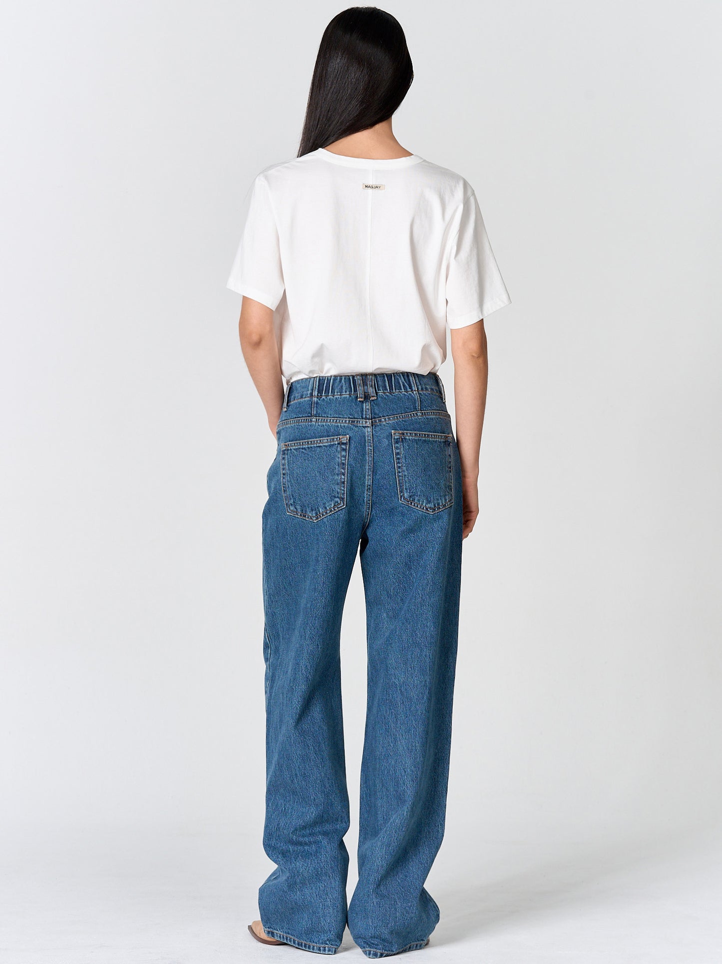 【MAGJAY】Silket U-Neck T-Shirt