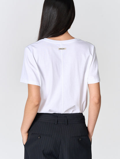 [MAGJAY] Soft cotton U-neck T-shirt