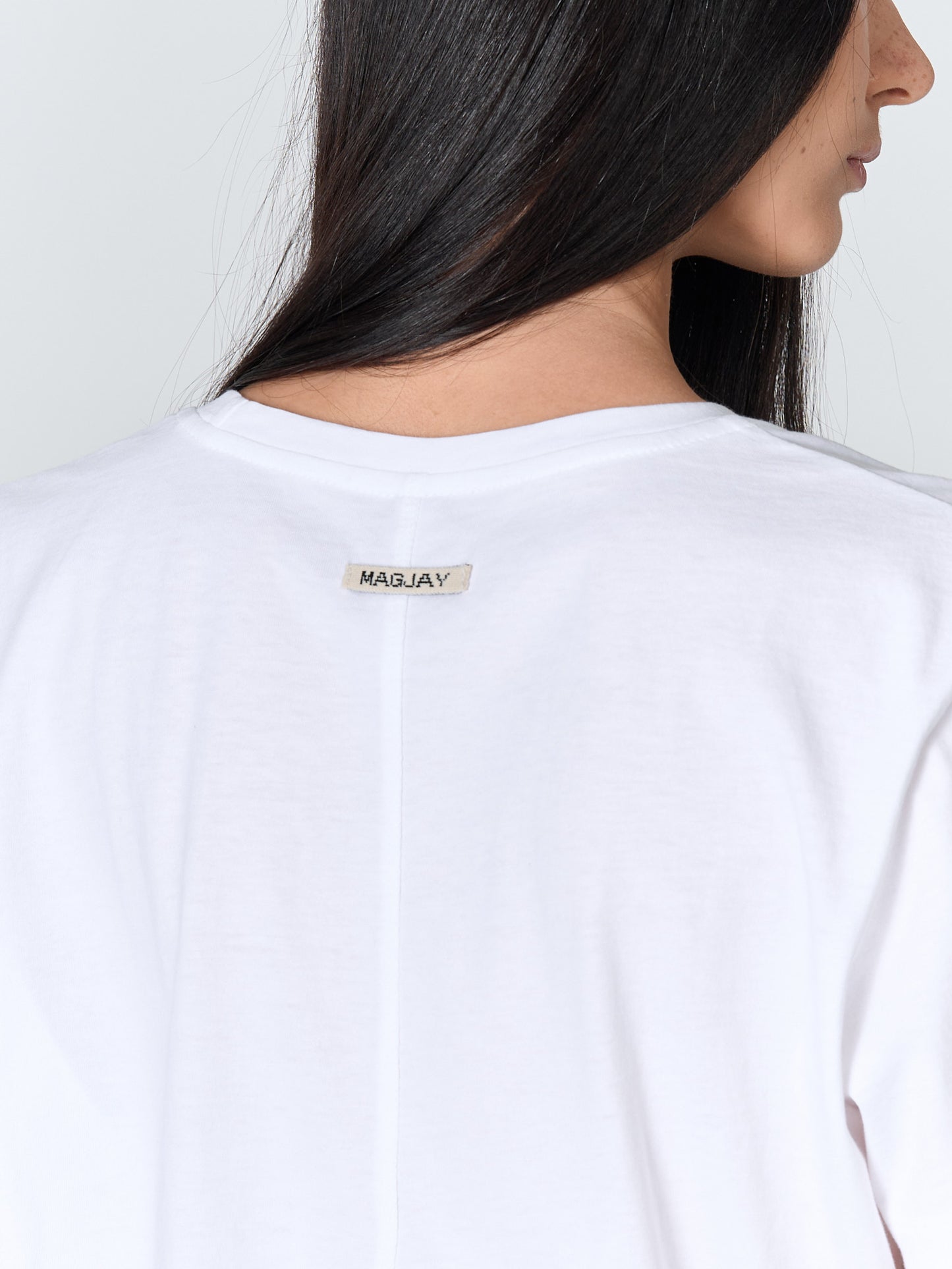 【MAGJAY】Soft cotton u-neck t-shirt