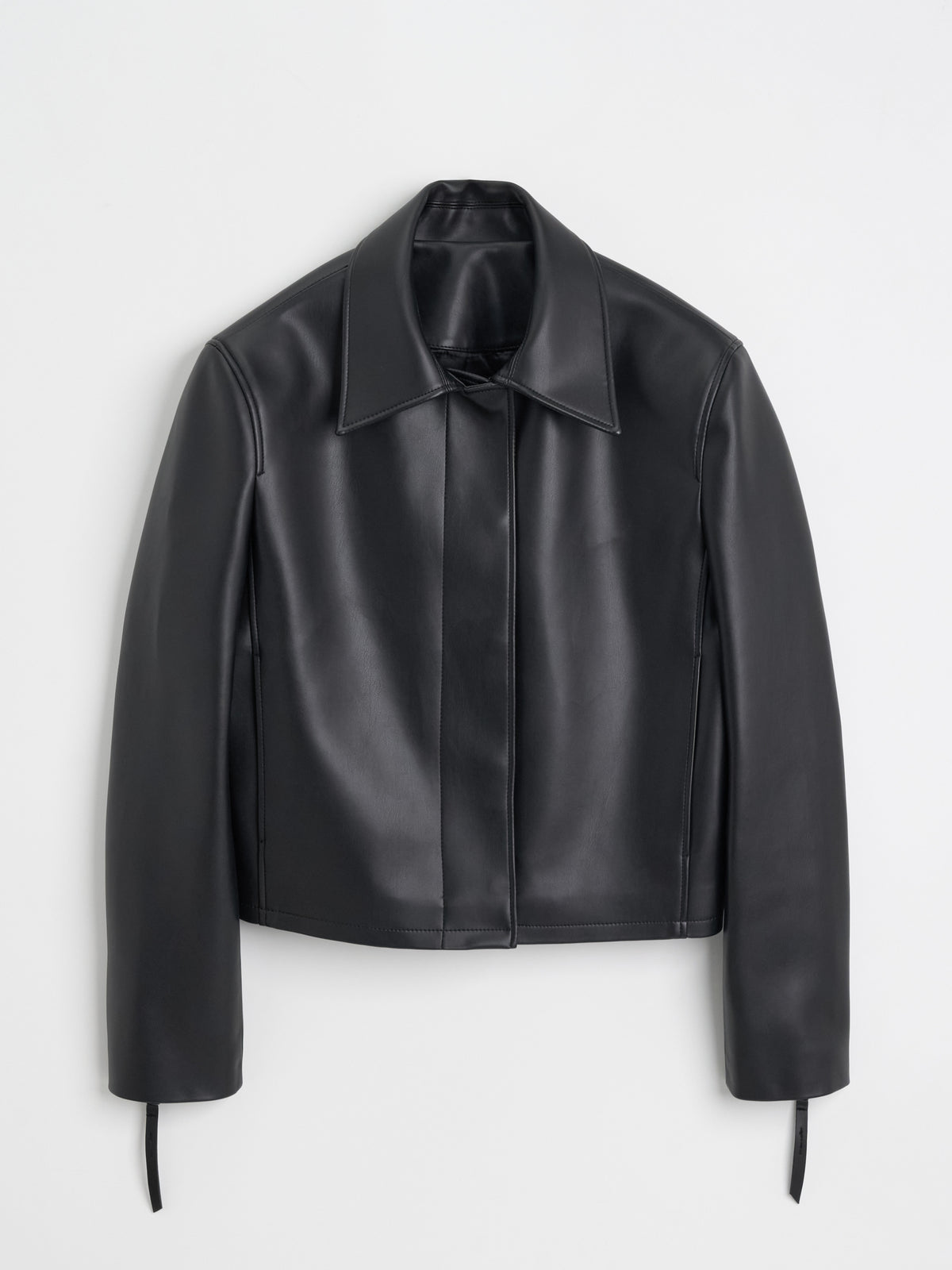 【MAGJAY】Slick Leather Jacket - Black