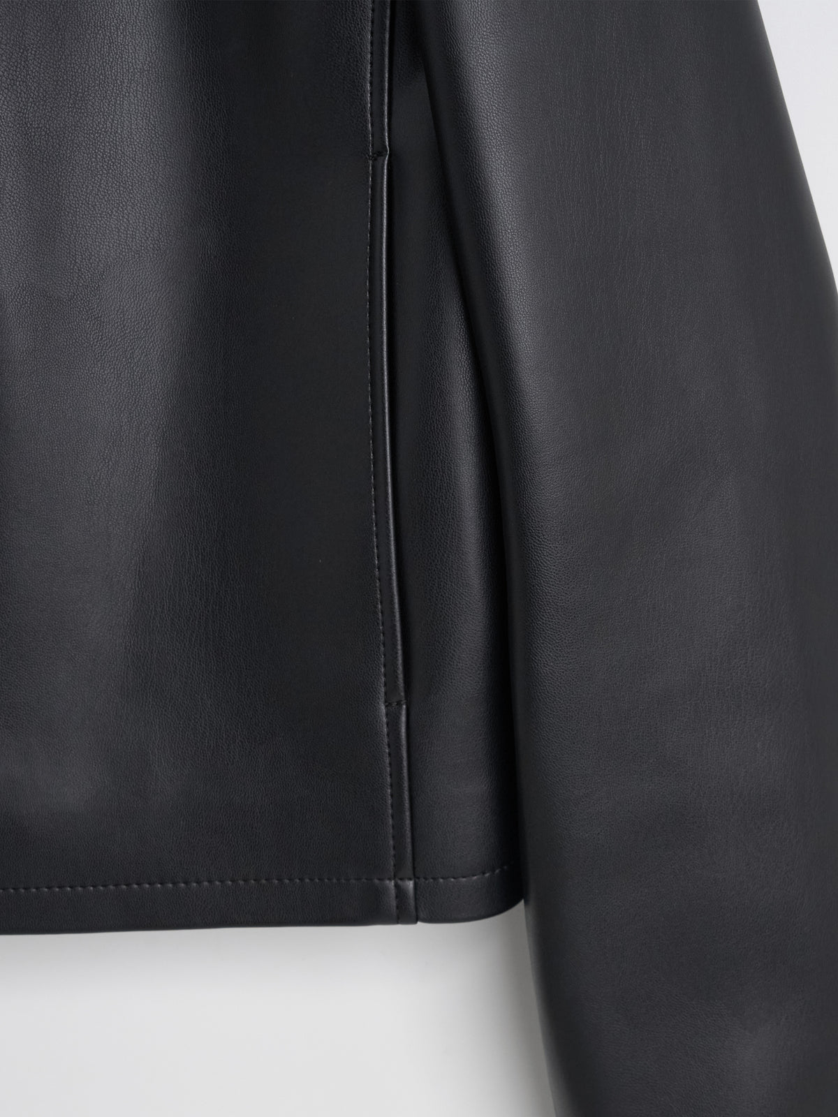 【MAGJAY】Slick Leather Jacket - Black