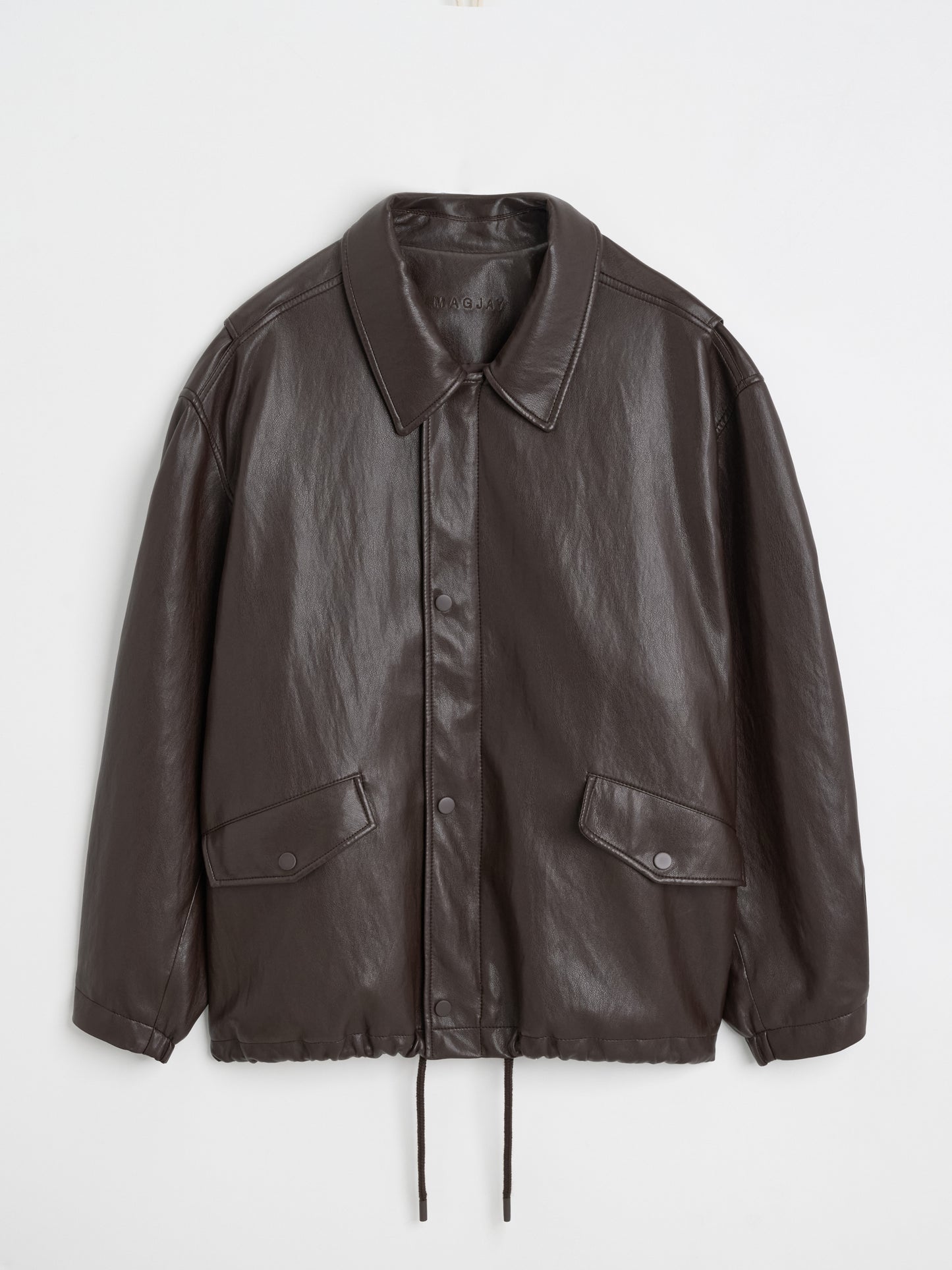 【MAGJAY 2025AW】Volume Leather Bomber Jacket