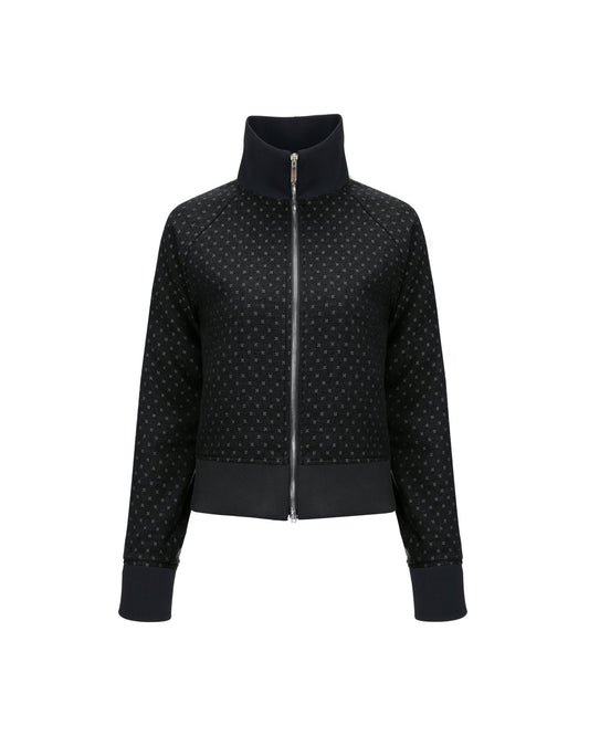WOOL TRACK JUMPER Black