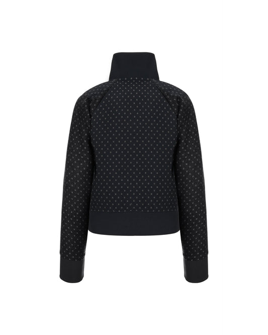 WOOL TRACK JUMPER Black