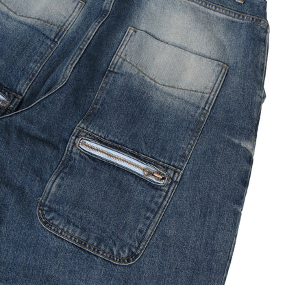 Wave Washed Wide Denim Pants