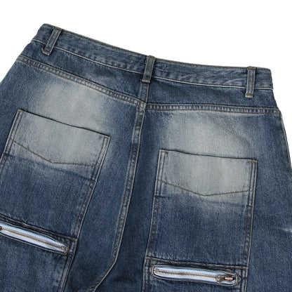Wave Washed Wide Denim Pants
