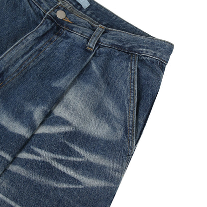 Wave Washed Wide Denim Pants