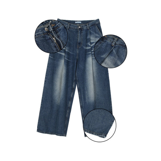 Wave Wash Wide Denim Pants